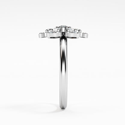 The Blossom - Two-Tone Gold Floral Diamond Cluster Ring by Gehnok