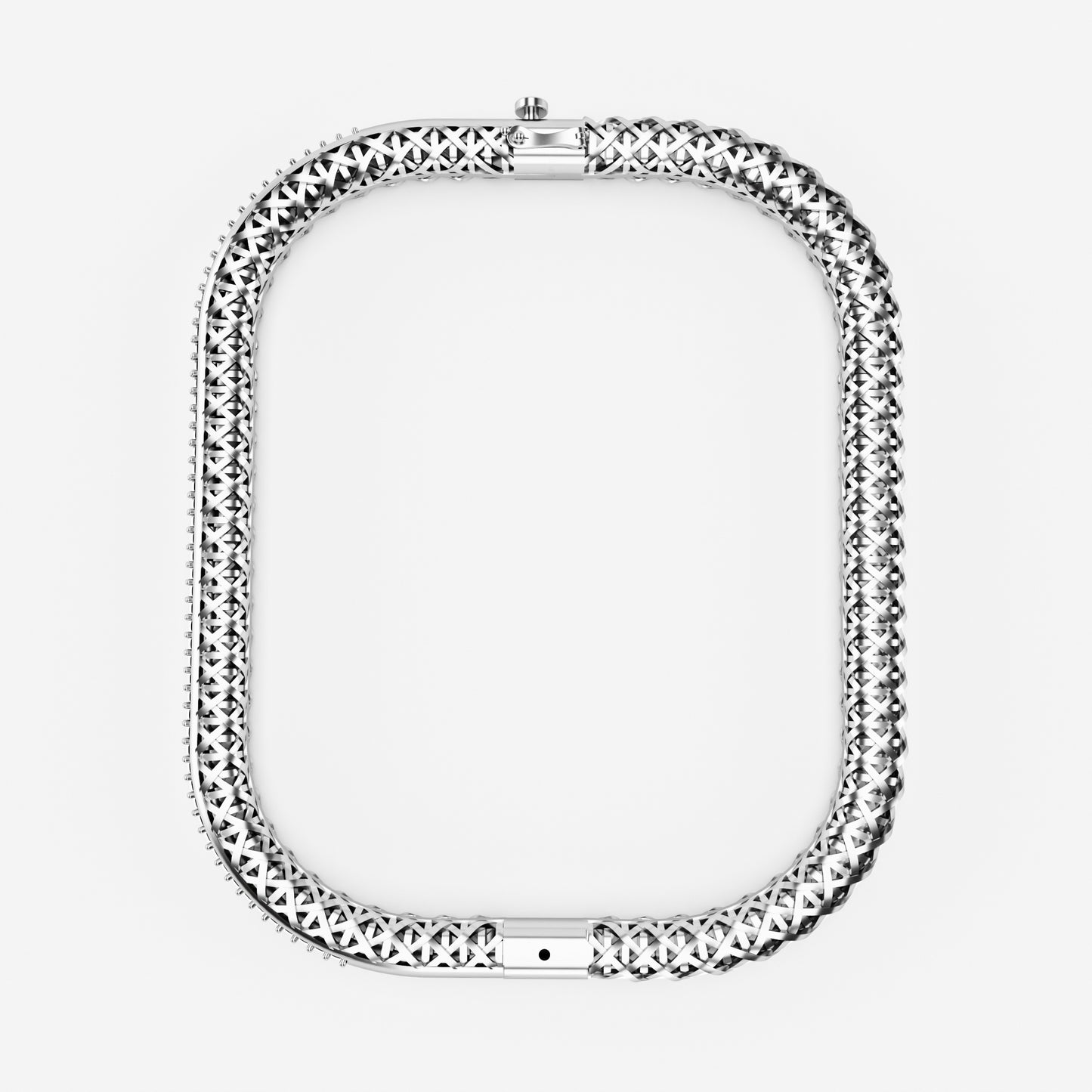 Rose Gold Woven Diamond Bracelet with Pavé Diamond Bar