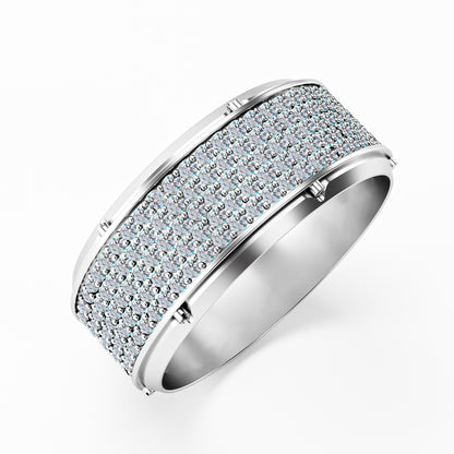 The Emperor - Men's Full Pavé Diamond Wide Statement Ring by Gehnok