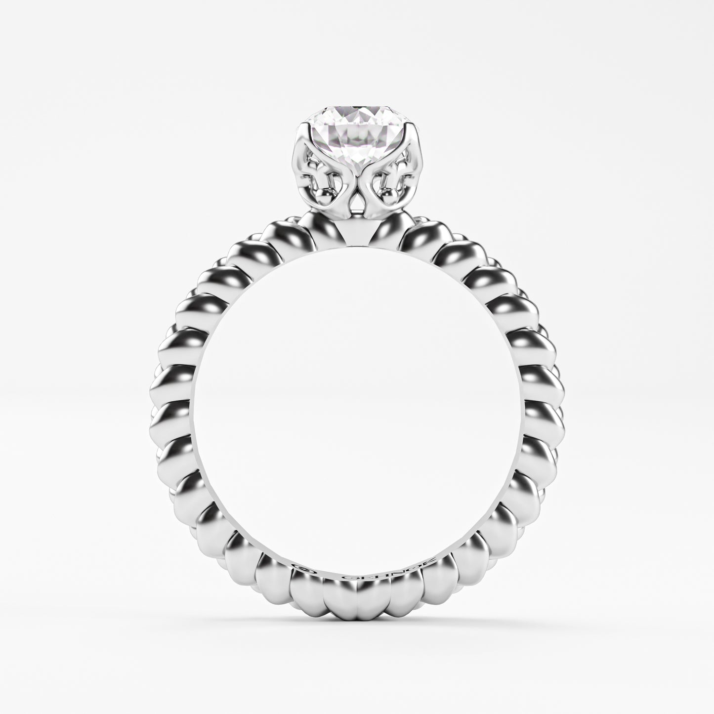 The Rope Solitaire - Twisted Braid Diamond Ring by Gehnok