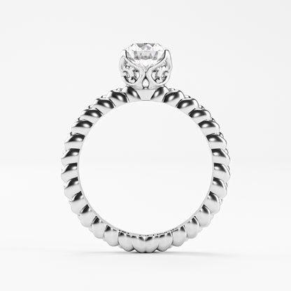 The Rope Solitaire - Twisted Braid Diamond Ring by Gehnok