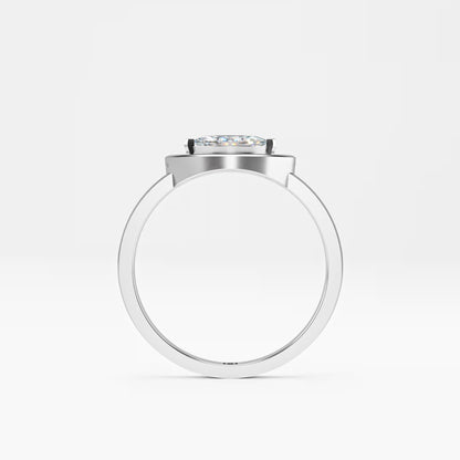 Marquise Eye-Halo Solitaire Ring