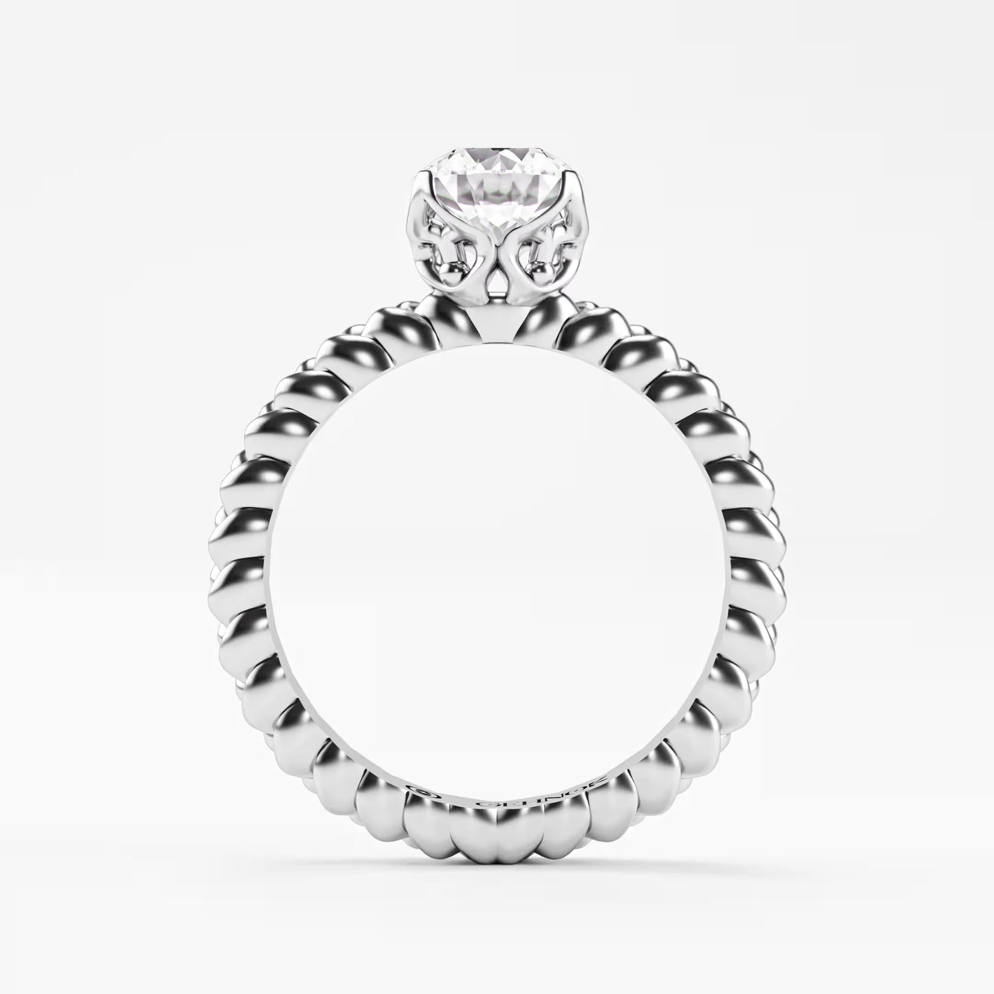 The Rope Solitaire - Twisted Braid Diamond Ring by Gehnok