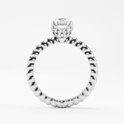 The Rope Solitaire - Twisted Braid Diamond Ring by Gehnok
