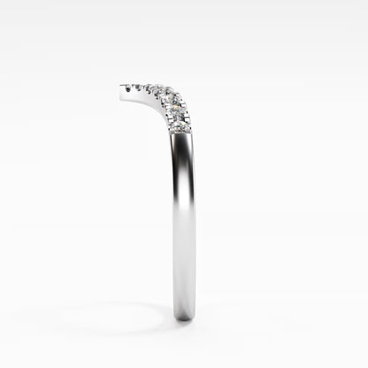 The Chevron Band - Gold Diamond V-Shape Stackable Ring by Gehnok