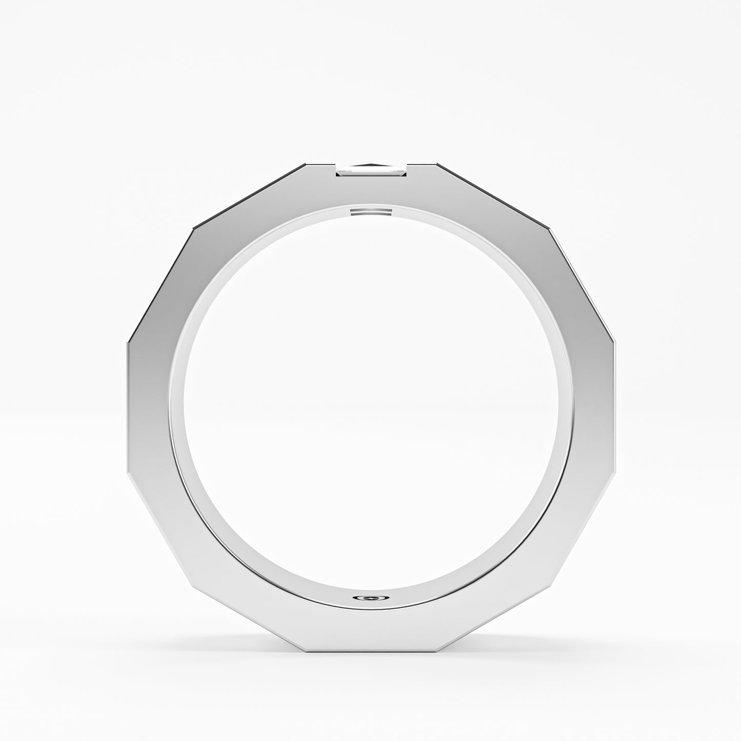 The Facet - Men's Faceted Princess Cut Diamond Duo Ring