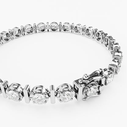 The Station - Graduated Diamond Open Bezel Tennis Bracelet