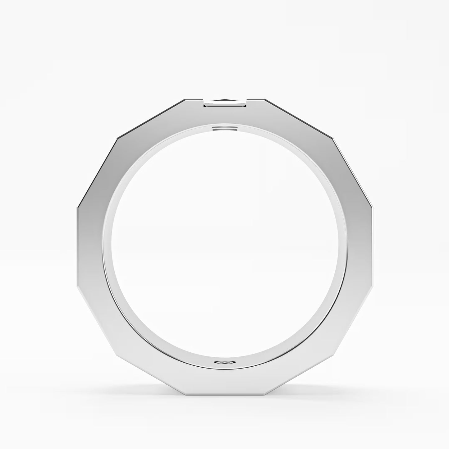 The Facet - Men's Faceted Princess Cut Diamond Duo Ring