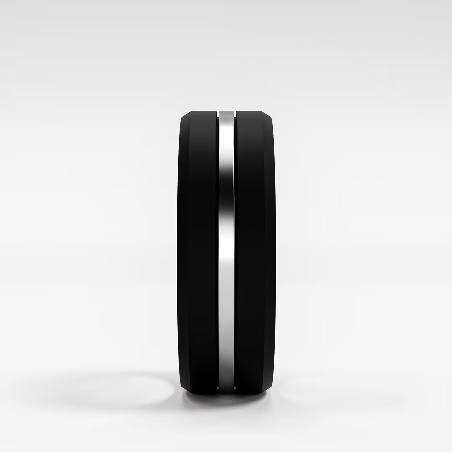 The Onyx Stripe - Black Onyx Band with Gold Center Inlay