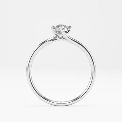 The Soft Solitaire - Gold Round Prong Diamond Comfort Fit Ring