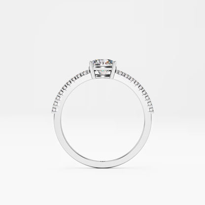 Cushion Cut Diamond Pavé band Ring