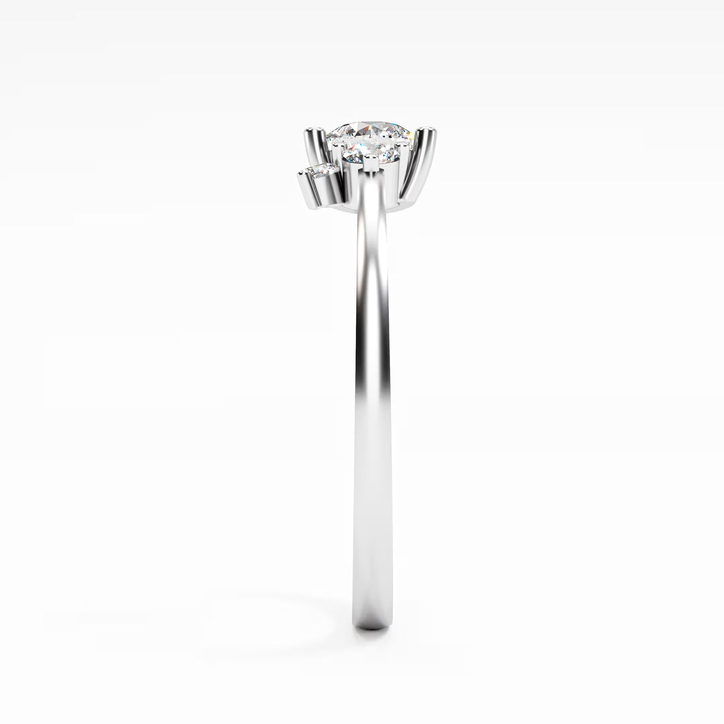 The Trilogy Ring - Three Diamond Cluster Ring by Gehnok