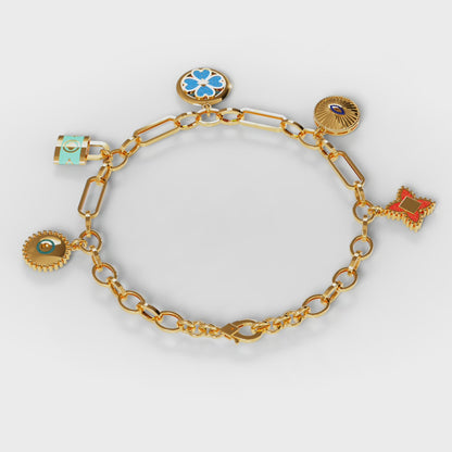 The Lucky Five - Enamel Lucky Charm Bracelet