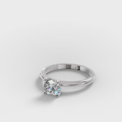 Classic Cushion Cut Solitaire Ring