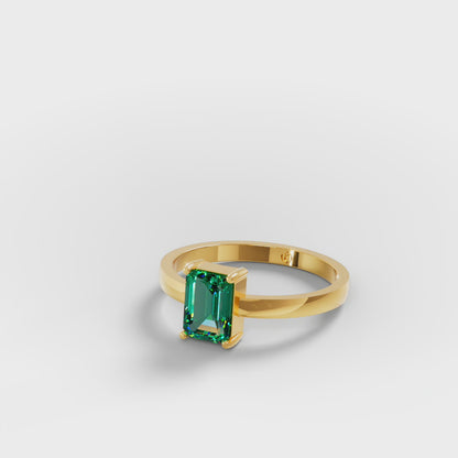 Emerald-Cut Solitaire Ring