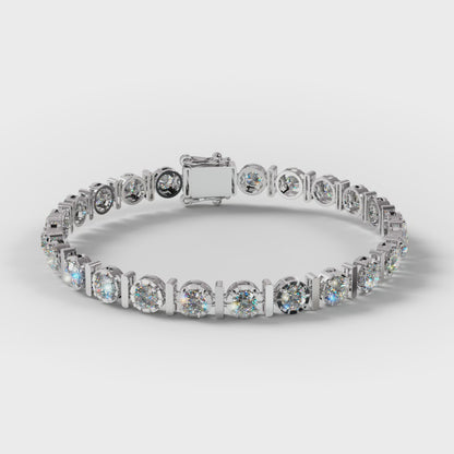 The Station - Graduated Diamond Open Bezel Tennis Bracelet