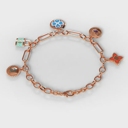 The Lucky Five - Enamel Lucky Charm Bracelet