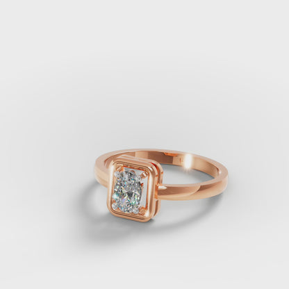 The Swirl - Oval Diamond Open Frame Solitaire Ring