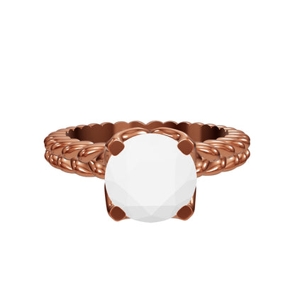 The Rope Solitaire - Twisted Braid Diamond Ring by Gehnok